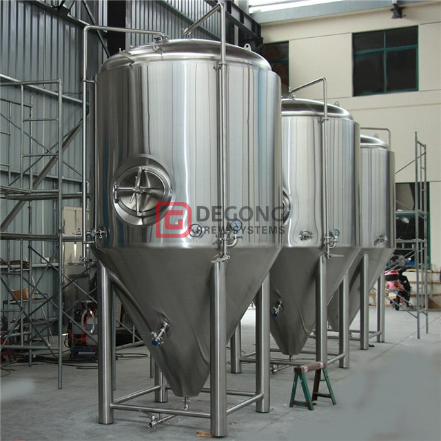 Rozsdamentes acél univerzális kézműves sör hengeres kúpos tartály fermentor 1000L felső / oldalsó rekesszel